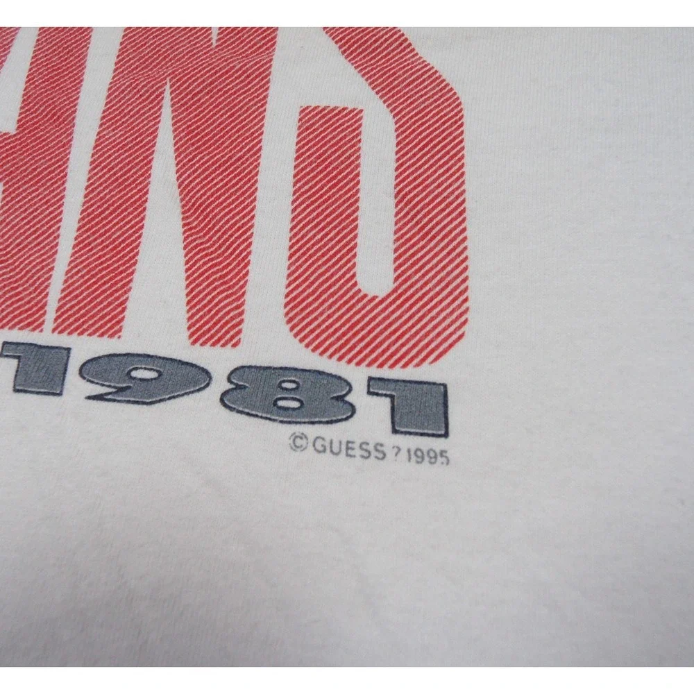 Vintage Guess Shirt Mens XLarge White 90s Graphic Tee Short Sleeve 1995 USA Made - Picture 3 of 10